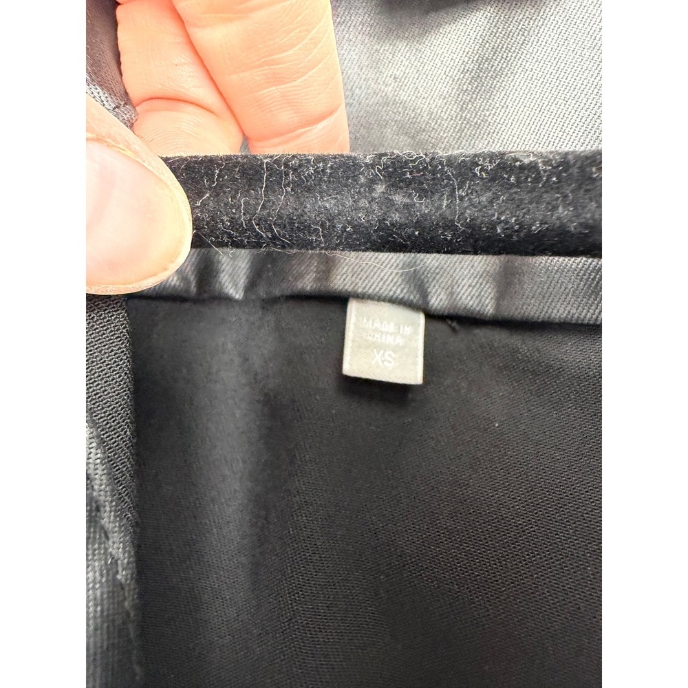 Kut from the Kloth Kara Coated Jacket Womens XS Black Frayed Hem Crop KJ0314MC1 - Picture 4 of 9